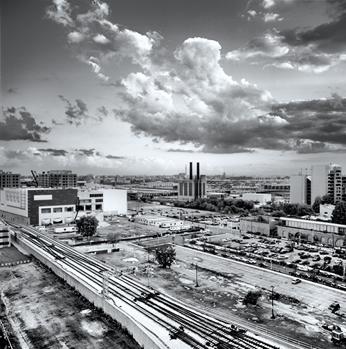 South West View black and white photo