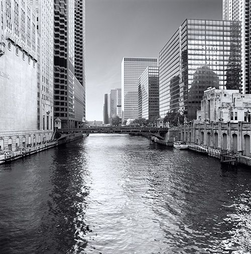 Washington Bridge black and white photo