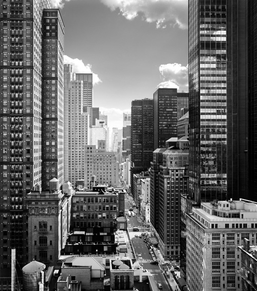 New York | 7th Avenue black and white photo