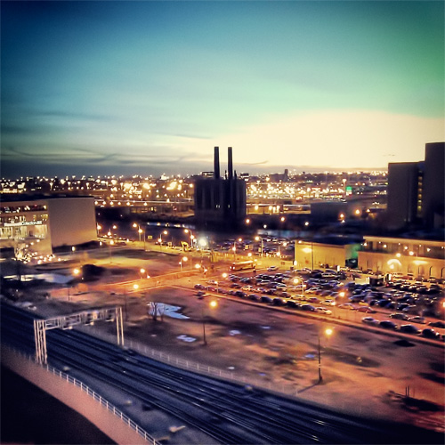 Metra Power Station Sunset Photo