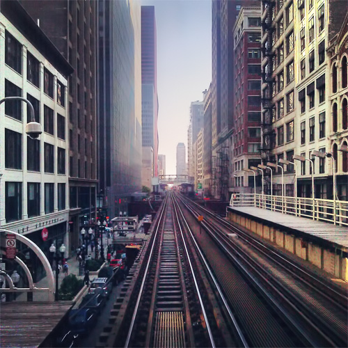 Brown Line on Wabash Ave Photo