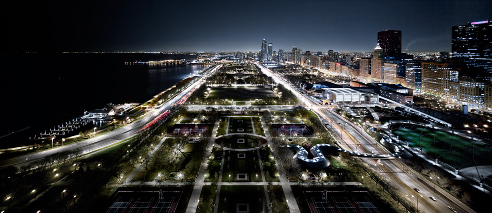 Millennium Park (Night) Print